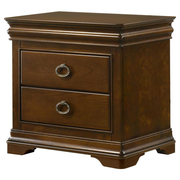 Garland - 3 - Drawer Nightstand Bedside Table - Brown Cherry Accent Nightstand modern furniture Contempo Furniture