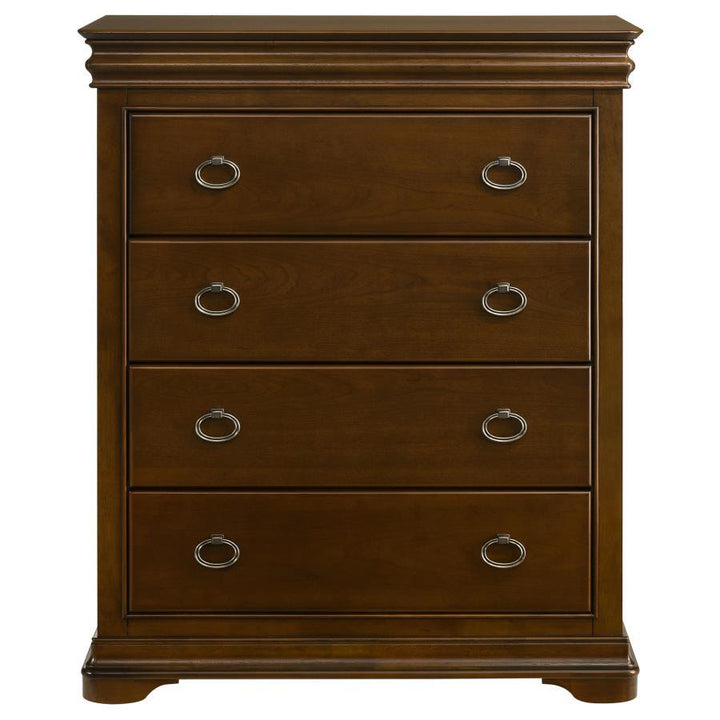 Garland - 4 - Drawer Bedroom Chest Of Drawers - Brown Cherry Accent Chest modern furniture Contempo Furniture