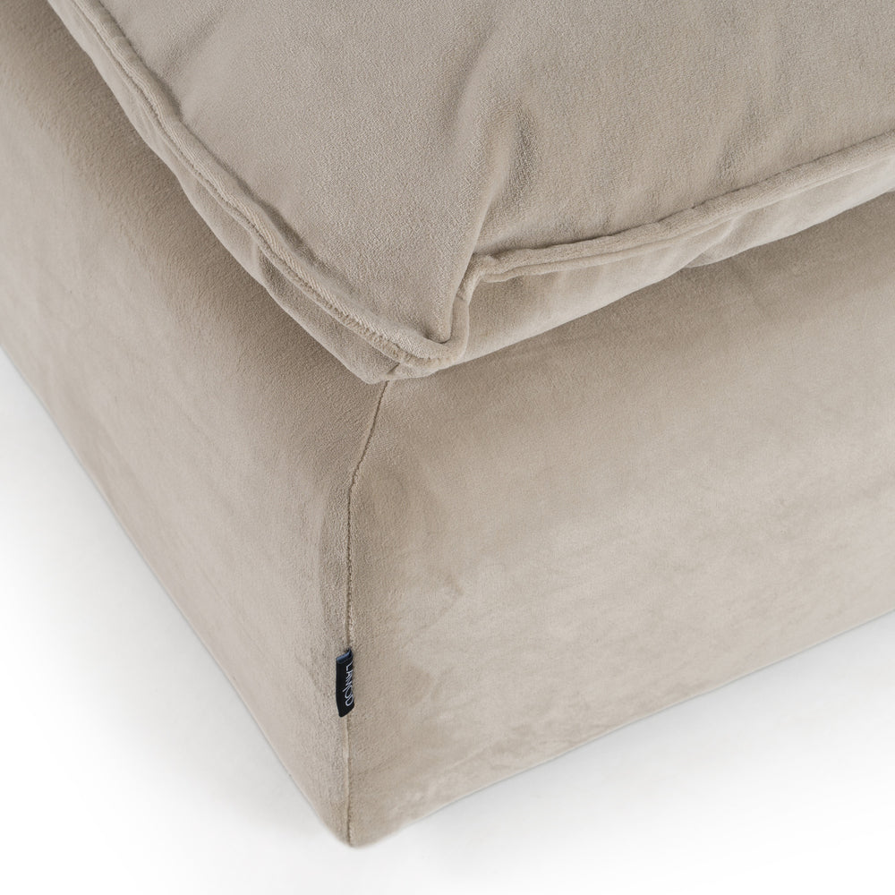 Garman - Modern Light Grey Ottoman - View 5