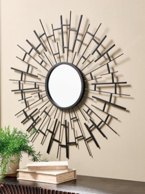 Garrenworth Accent Mirror - Black Accent Mirror modern furniture Contempo Furniture