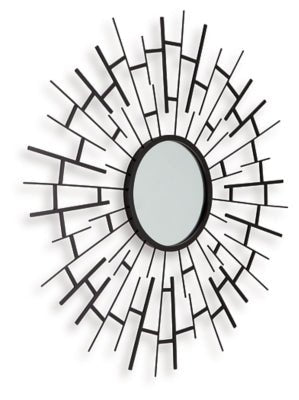 Garrenworth Accent Mirror - Black Accent Mirror modern furniture Contempo Furniture