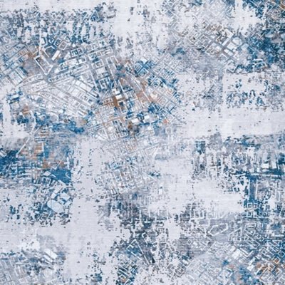 Garyard 5' x 7' Washable Rug - Blue Washable Rug modern furniture Contempo Furniture