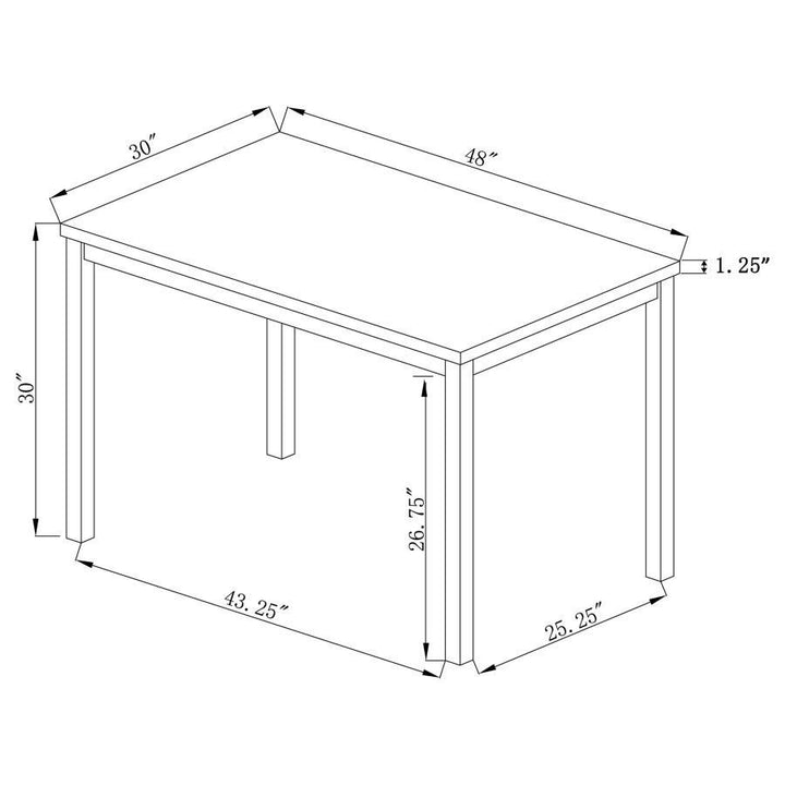 Garza - Rectangular Composite Wood Dining Table - Gray Dining Table modern furniture Contempo Furniture