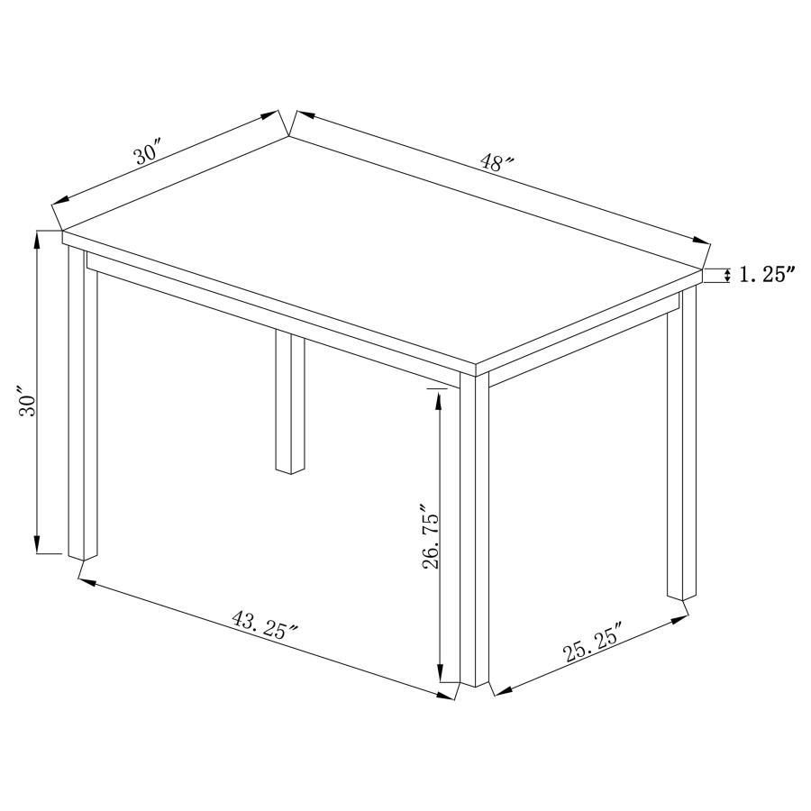 Garza - Rectangular Composite Wood Dining Table - Gray Dining Table modern furniture Contempo Furniture
