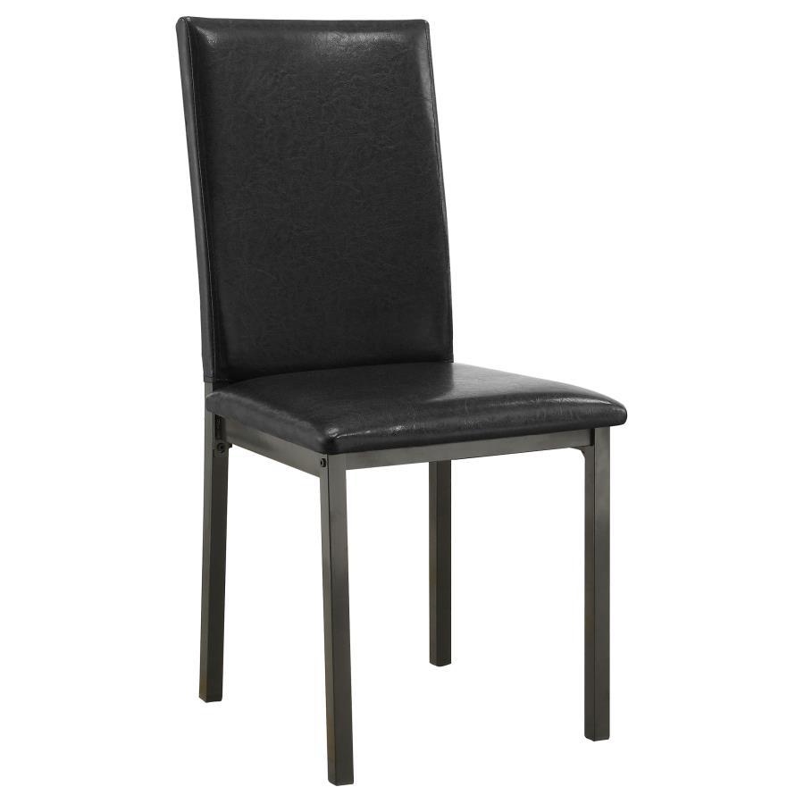 Garza - Upholstered Dining Side Chairs (Set of 2) - Black Chair Set modern furniture Contempo Furniture