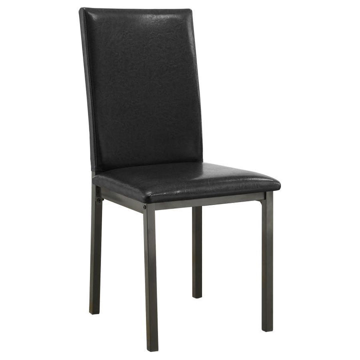 Garza - Upholstered Dining Side Chairs (Set of 2) - Black Chair Set modern furniture Contempo Furniture