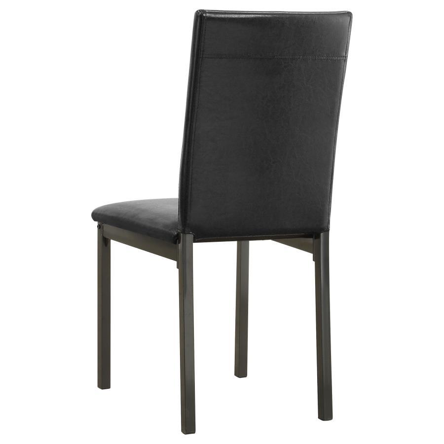 Garza - Upholstered Dining Side Chairs (Set of 2) - Black Chair Set modern furniture Contempo Furniture