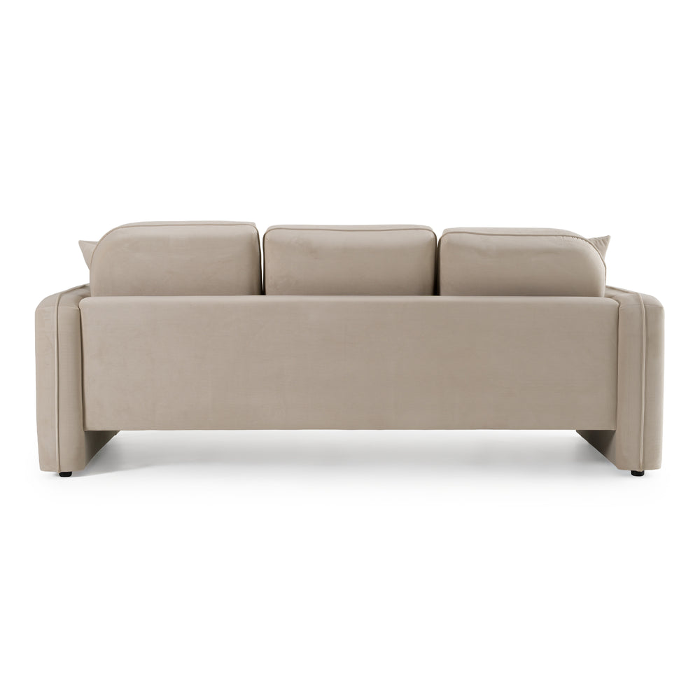 Gaston - Modern Beige Velvet Sofa