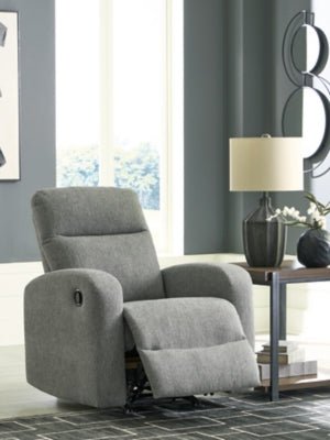 Gauntlet Recliner - Gray Rocker Chair modern furniture Contempo Furniture