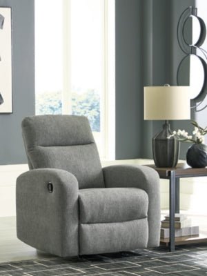 Gauntlet Recliner - Gray Rocker Chair modern furniture Contempo Furniture