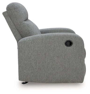 Gauntlet Recliner - Gray Rocker Chair modern furniture Contempo Furniture