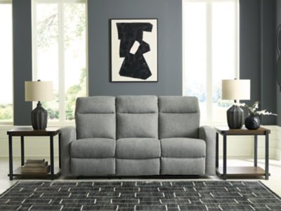 Gauntlet Reclining Sofa - Gray Reclining Sofa modern furniture Contempo Furniture