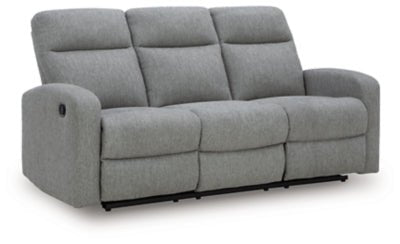 Gauntlet Reclining Sofa - Gray Reclining Sofa modern furniture Contempo Furniture