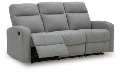 Gauntlet Reclining Sofa - Gray Reclining Sofa modern furniture Contempo Furniture