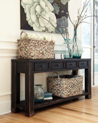 Gavelston Sofa/Console Table - Black Sofa Table modern furniture Contempo Furniture