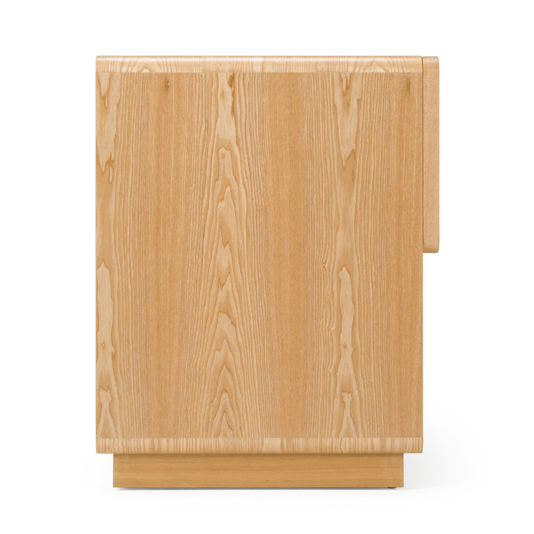 Gavin  Modern Natural Ash + Rattan Nightstand