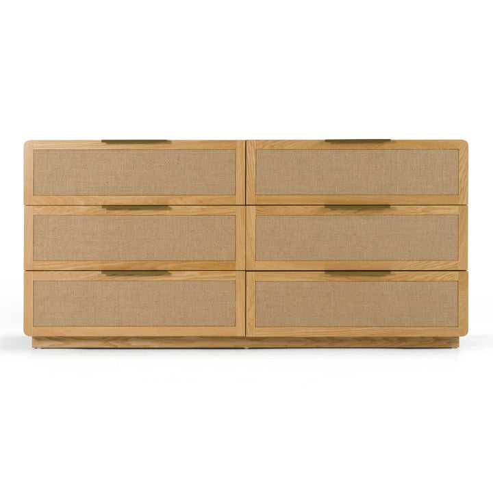 Gavin - Modern Natural Ash + Rattan Dresser