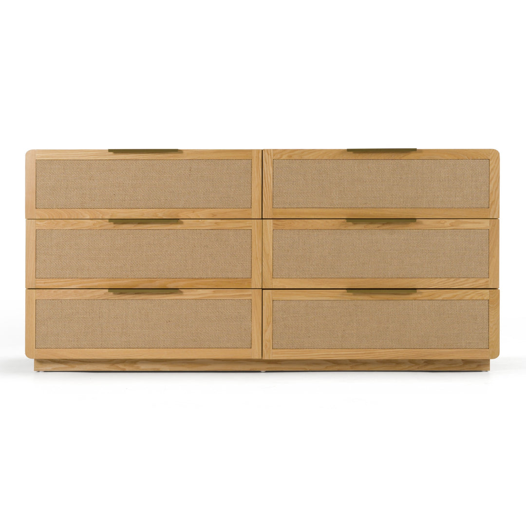 Gavin - Modern Natural Ash + Rattan Dresser