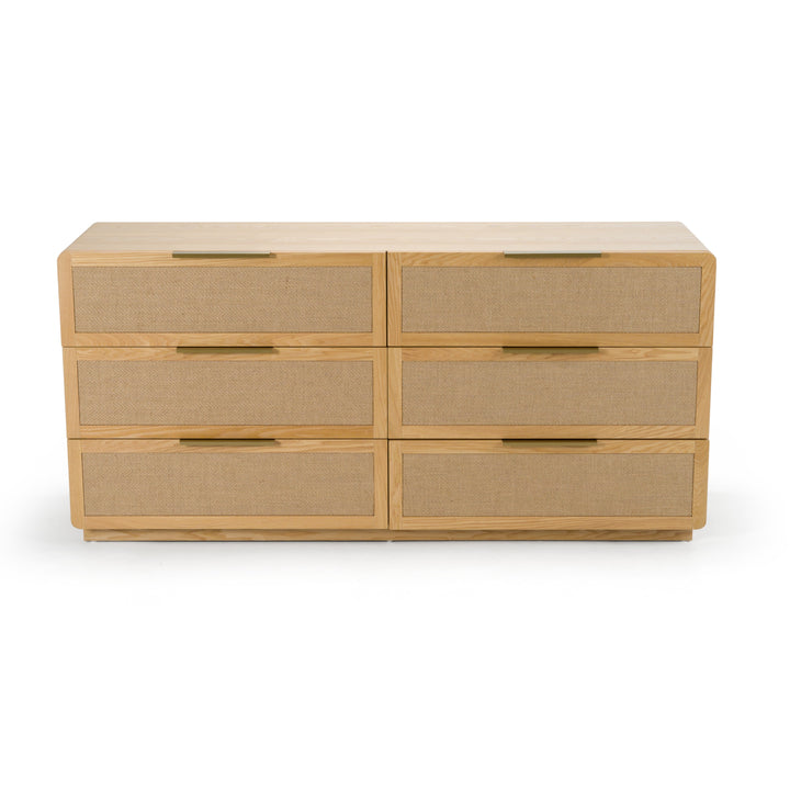 Gavin - Modern Natural Ash + Rattan Dresser