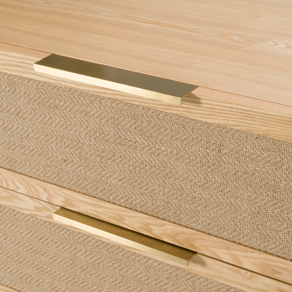 Gavin - Modern Natural Ash + Rattan Dresser - View 8