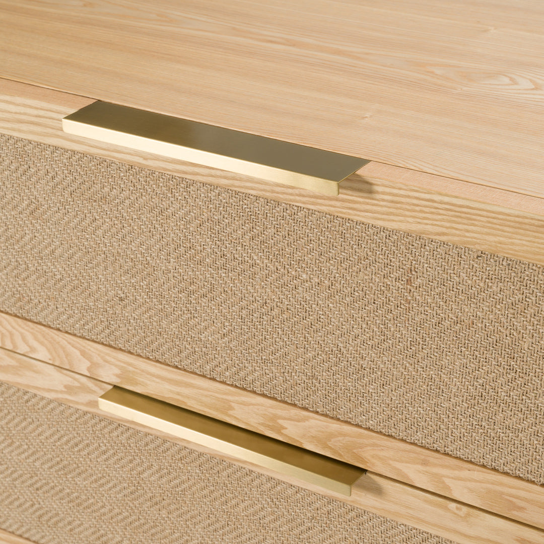 Gavin - Modern Natural Ash + Rattan Dresser