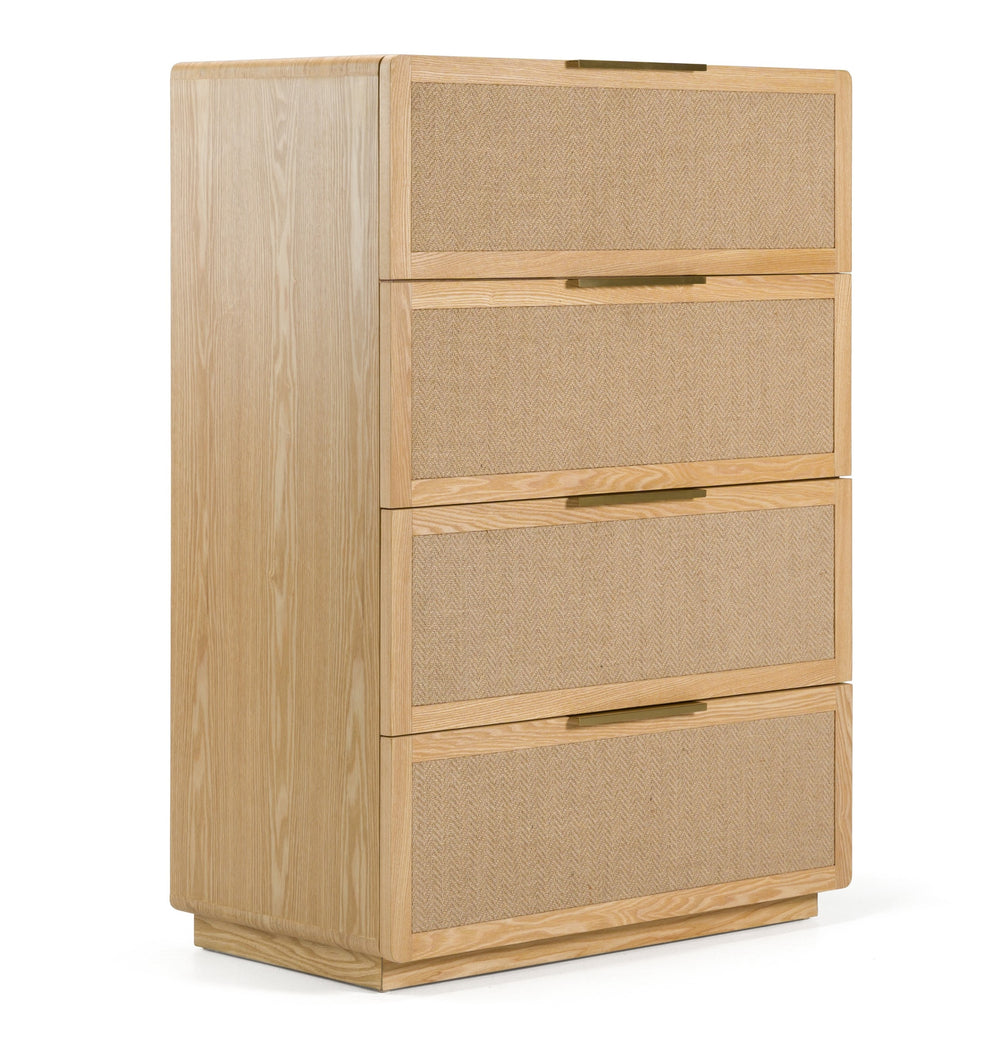 Gavin - Modern Natural Ash + Rattan Chest