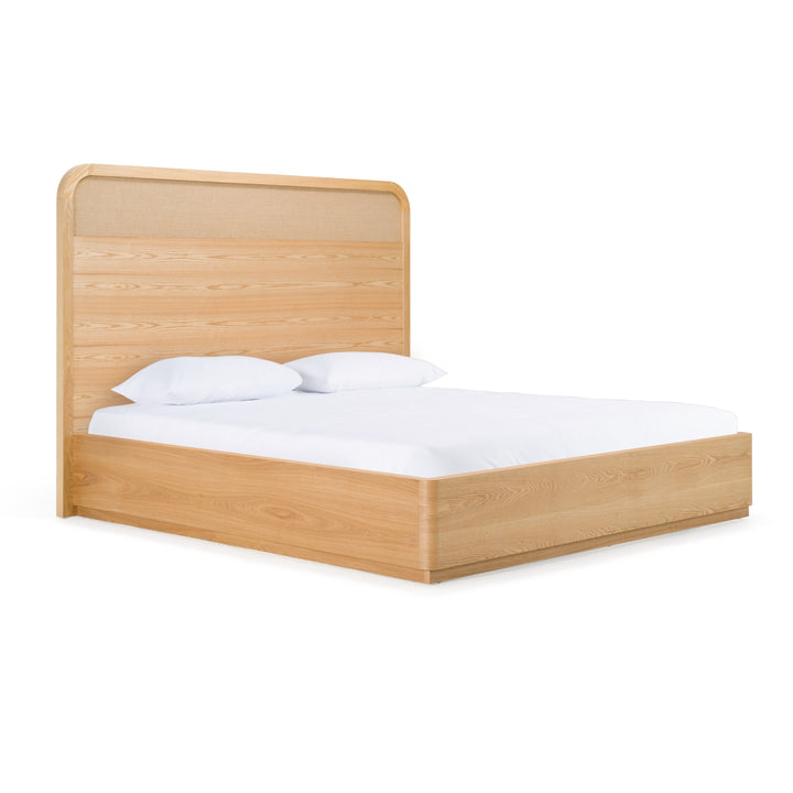 Gavin - Modern Natural Ash + Rattan Bedroom Set