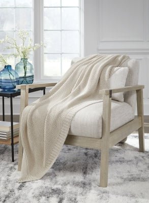 Gayelery Throw - Beige Throw modern furniture Contempo Furniture