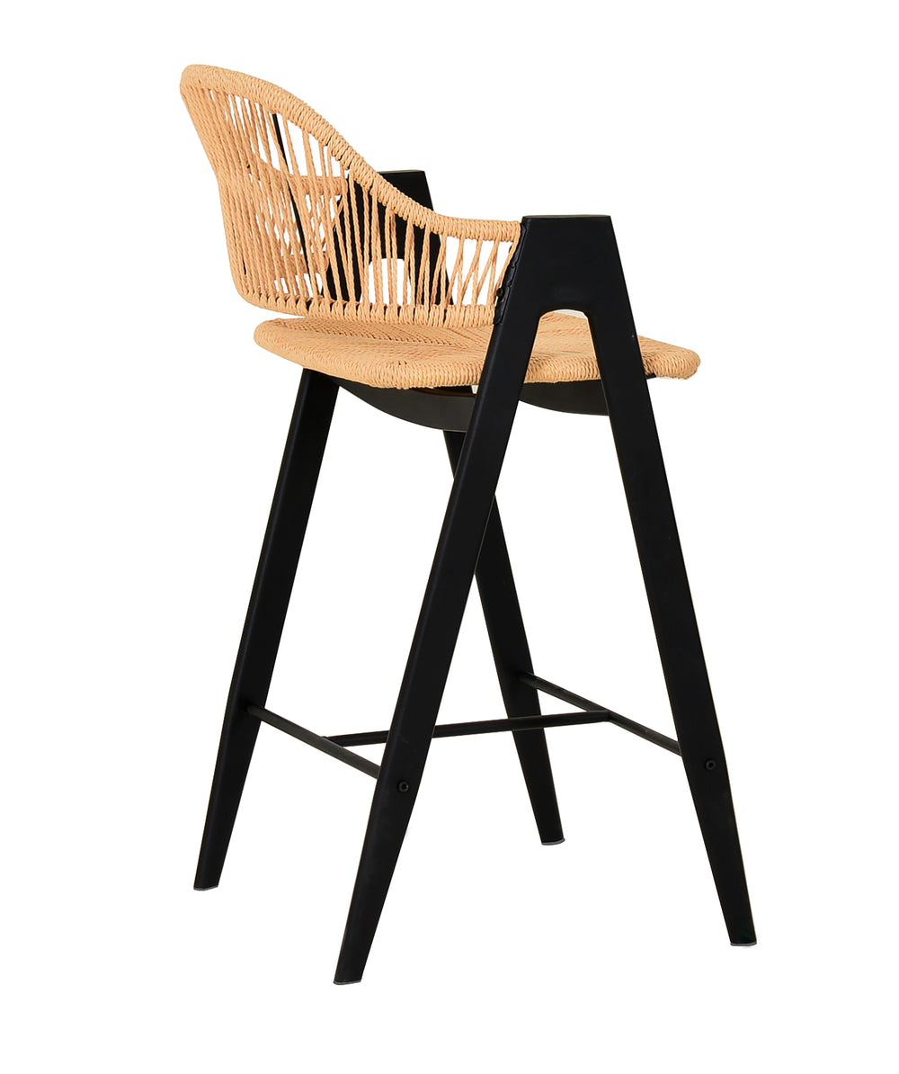 Gayle - Modern Rattan Counter Stool Set of 2 - View 2