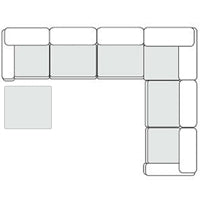 Gene - Modern Ochre Fabric 7-Piece Modular Sectional Sofa