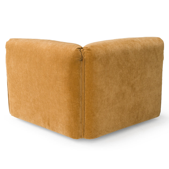 Gene - Modern Ochre Fabric Modular Corner Sectional Seat