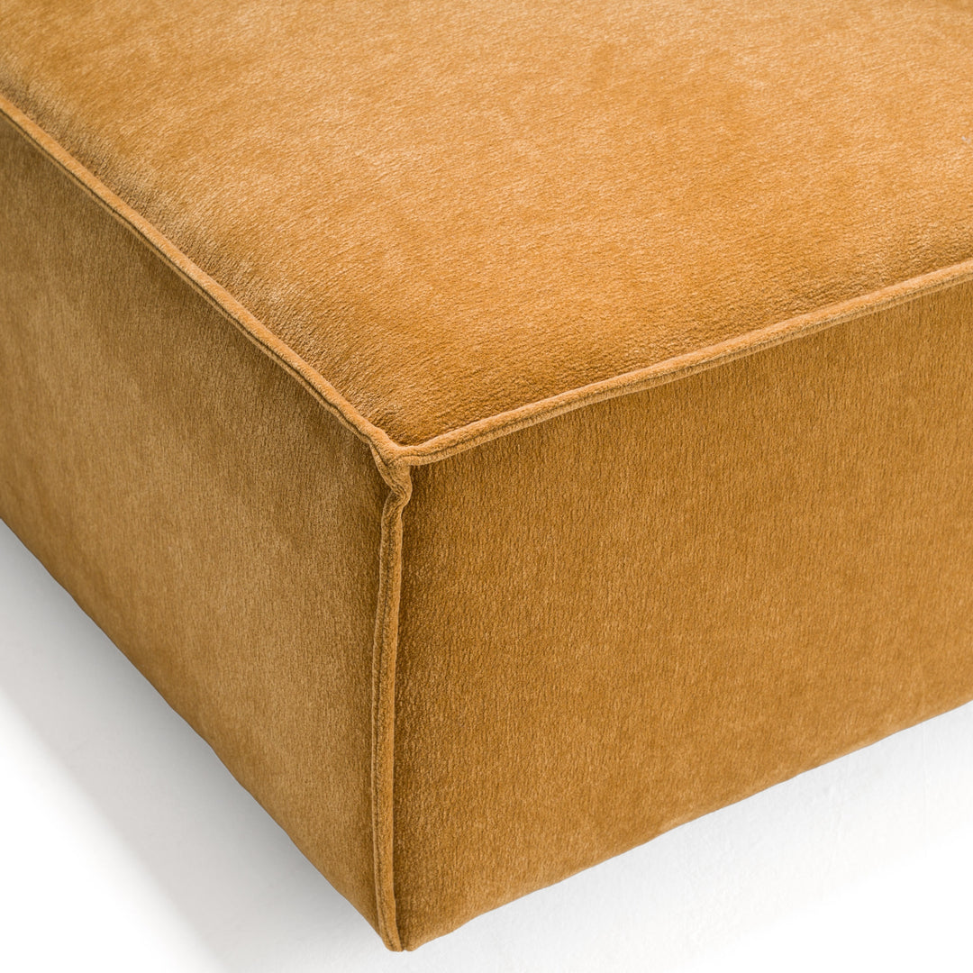 Gene  Modern Ochre Fabric Modular Corner Sectional Seat