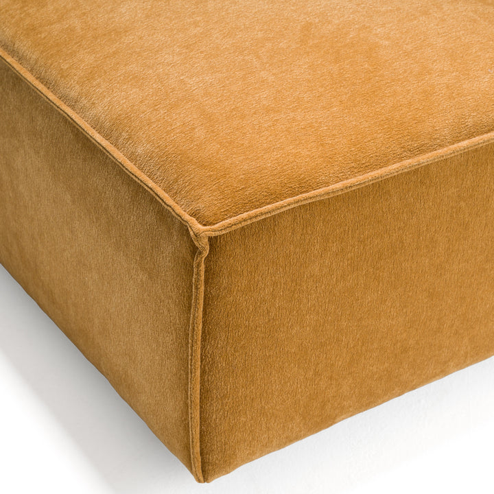 Gene - Modern Ochre Fabric Modular Corner Sectional Seat