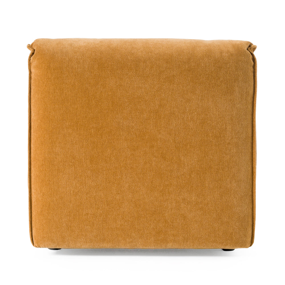 Gene - Modern Ochre Fabric Modular Armless Sectional Seat - View 5