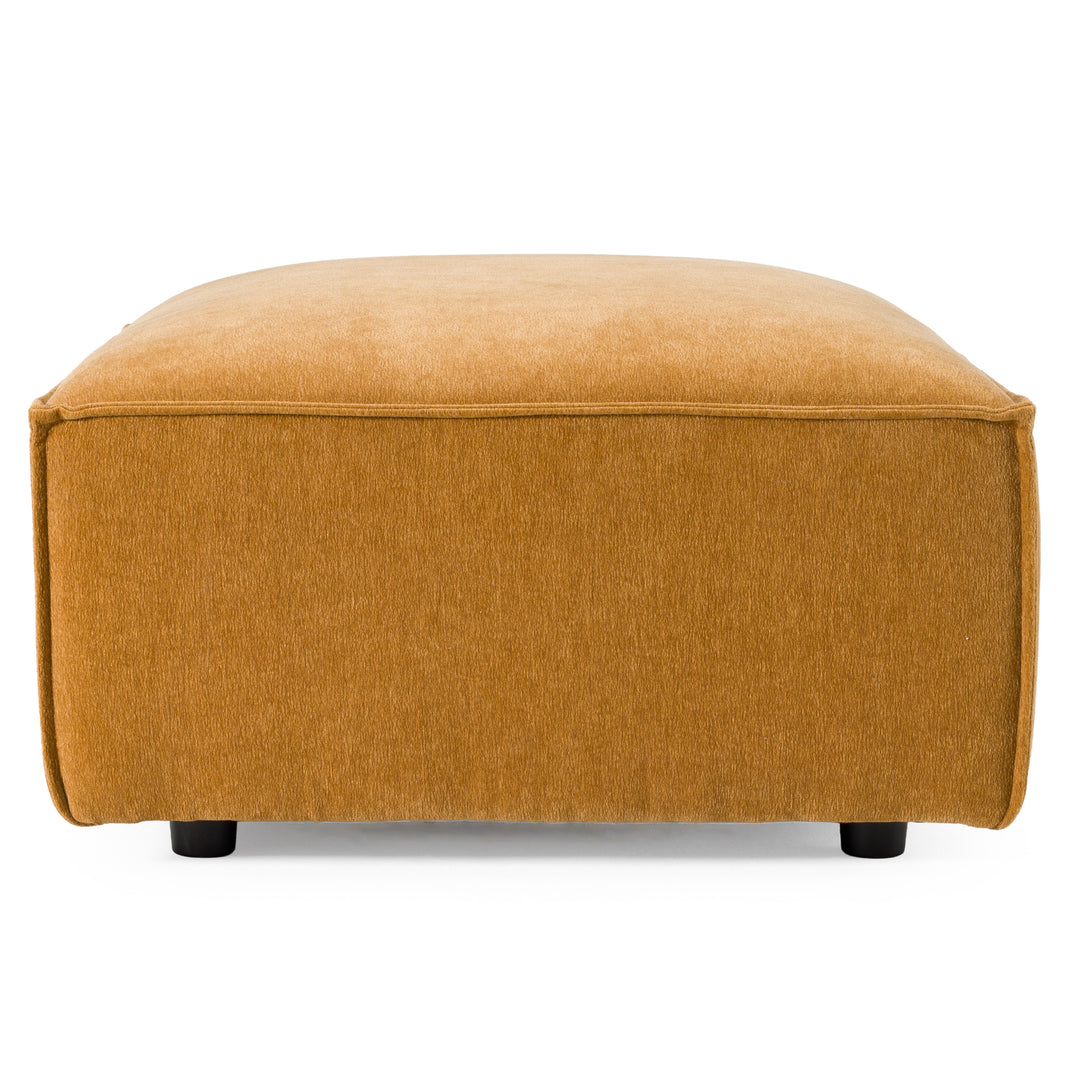 Gene  Modern Ochre Fabric Modular Ottoman