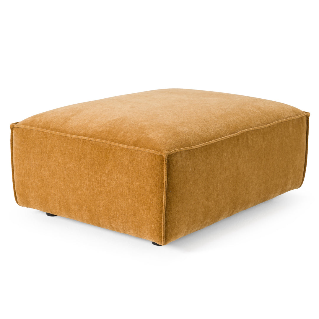 Gene  Modern Ochre Fabric Modular Ottoman