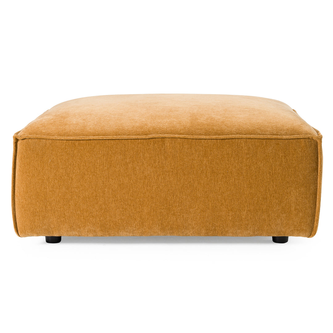 Gene  Modern Ochre Fabric Modular Ottoman