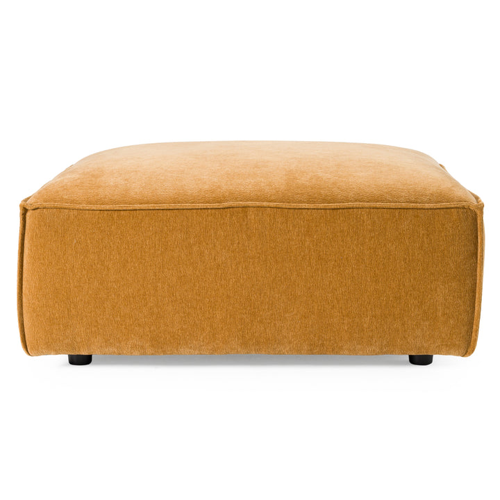 Gene  Modern Ochre Fabric Modular Ottoman