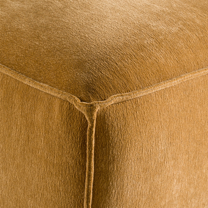 Gene  Modern Ochre Fabric Modular Ottoman