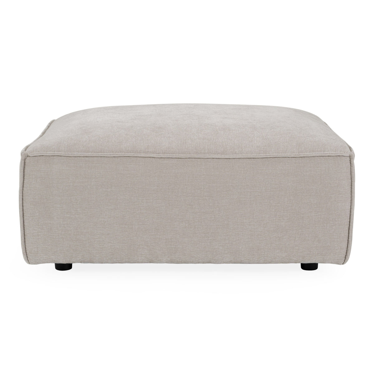 Gene - Modern Light Grey Fabric Modular Ottoman