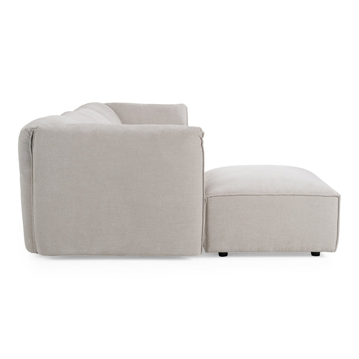 Gene - Modern Light Grey Fabric Modular Sectional Sofa