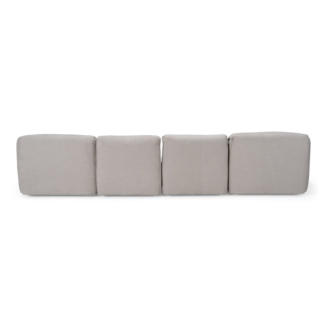 Gene - Modern Light Grey Fabric Modular Sectional Sofa-5-Piece Sectional