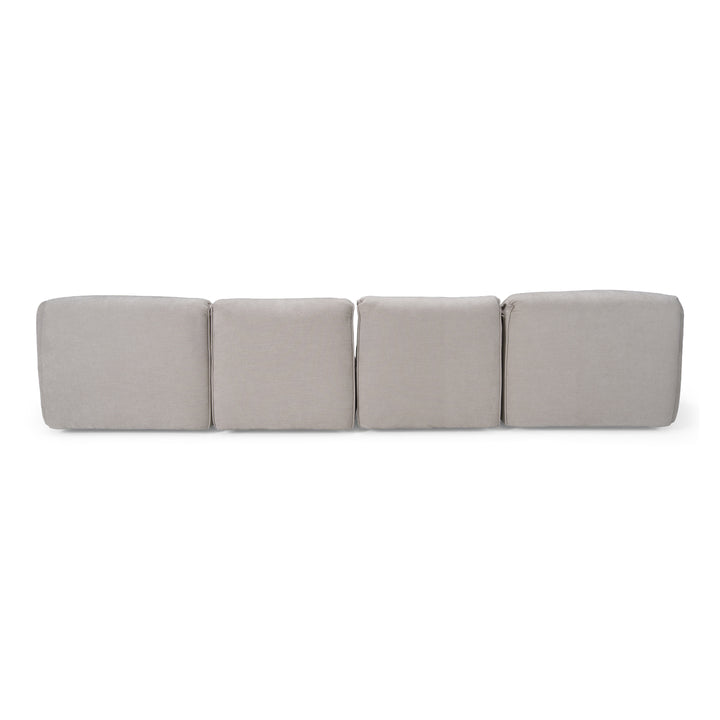 Gene - Modern Light Grey Fabric Modular Sectional Sofa-5-Piece Sectional