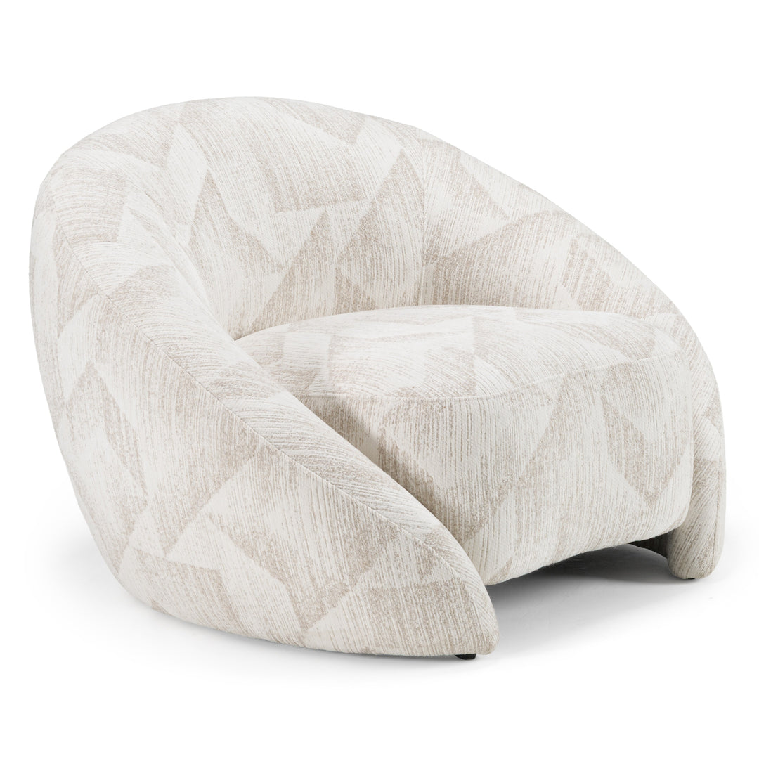 Gentle - Modern Beige Pattern Fabric Accent Chair