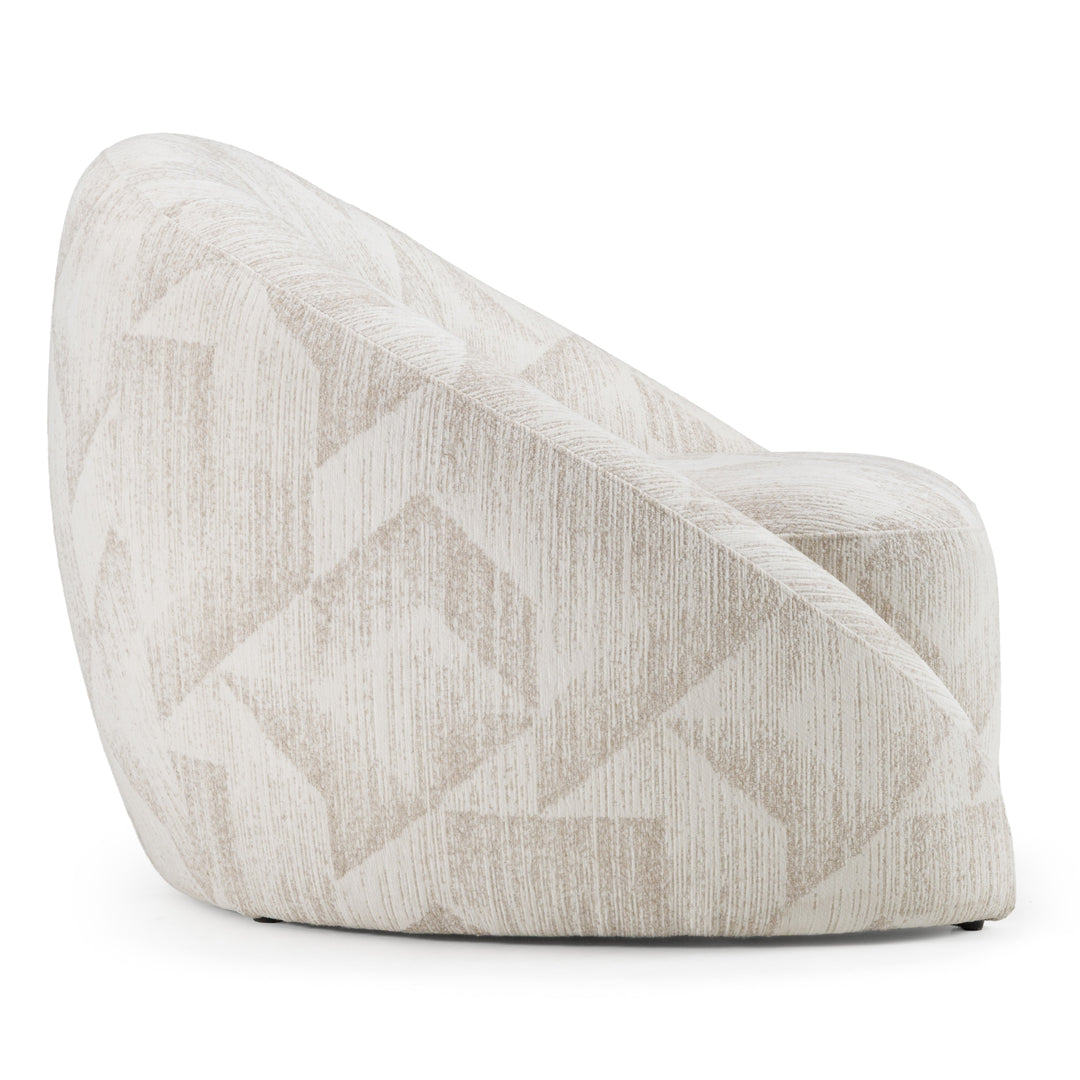 Gentle - Modern Beige Pattern Fabric Accent Chair