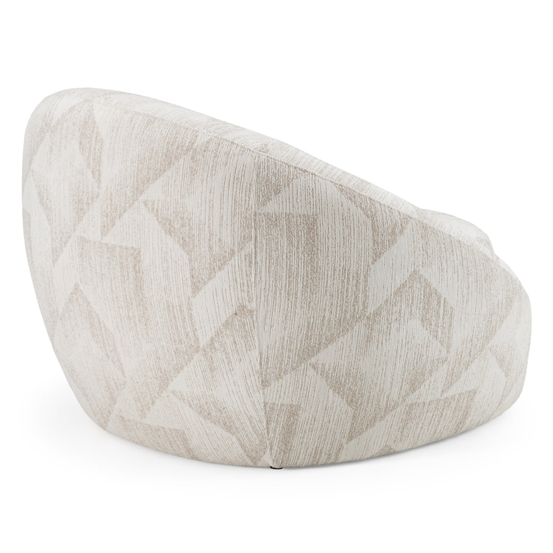 Gentle - Modern Beige Pattern Fabric Accent Chair