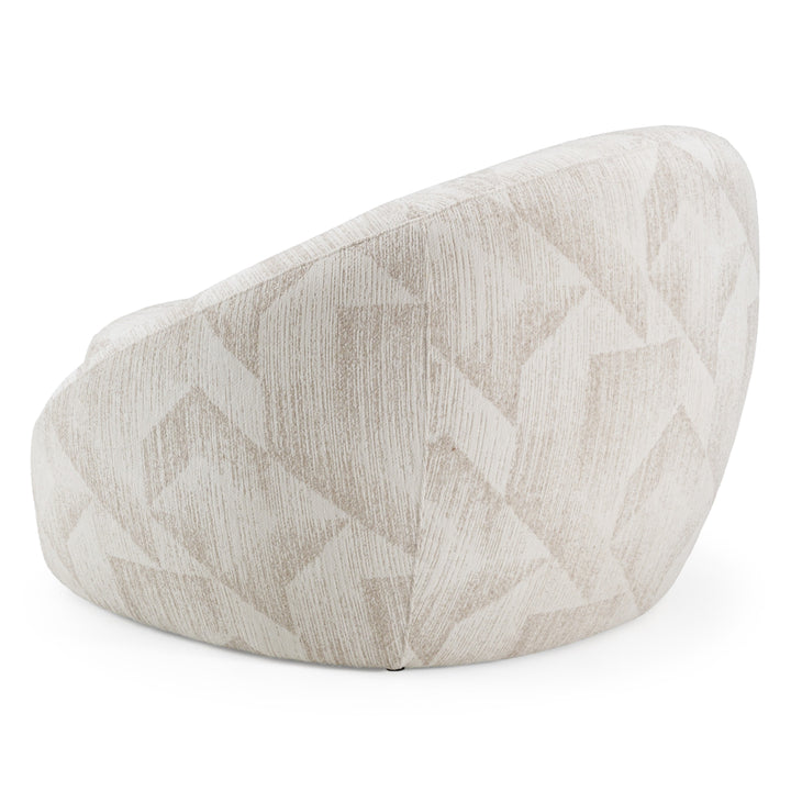 Gentle - Modern Beige Pattern Fabric Accent Chair
