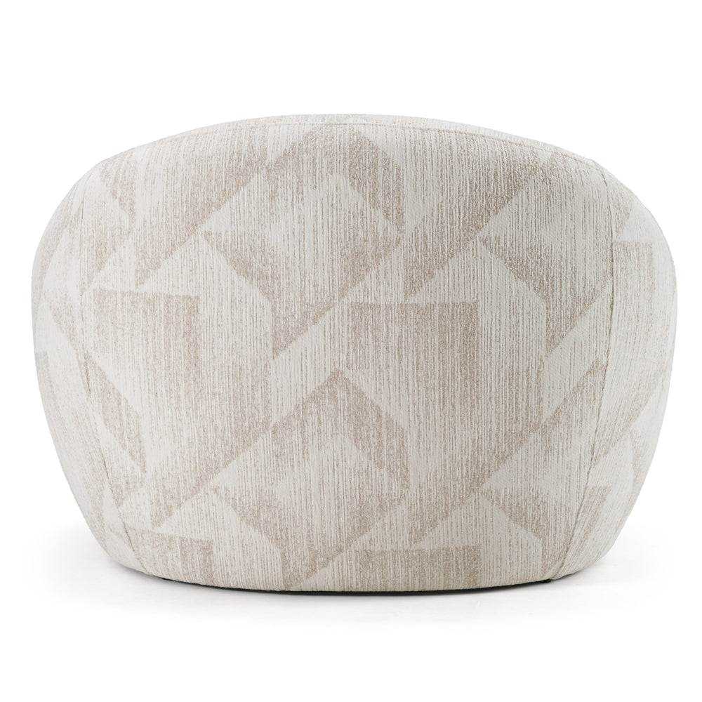 Gentle - Modern Beige Pattern Fabric Accent Chair - View 4