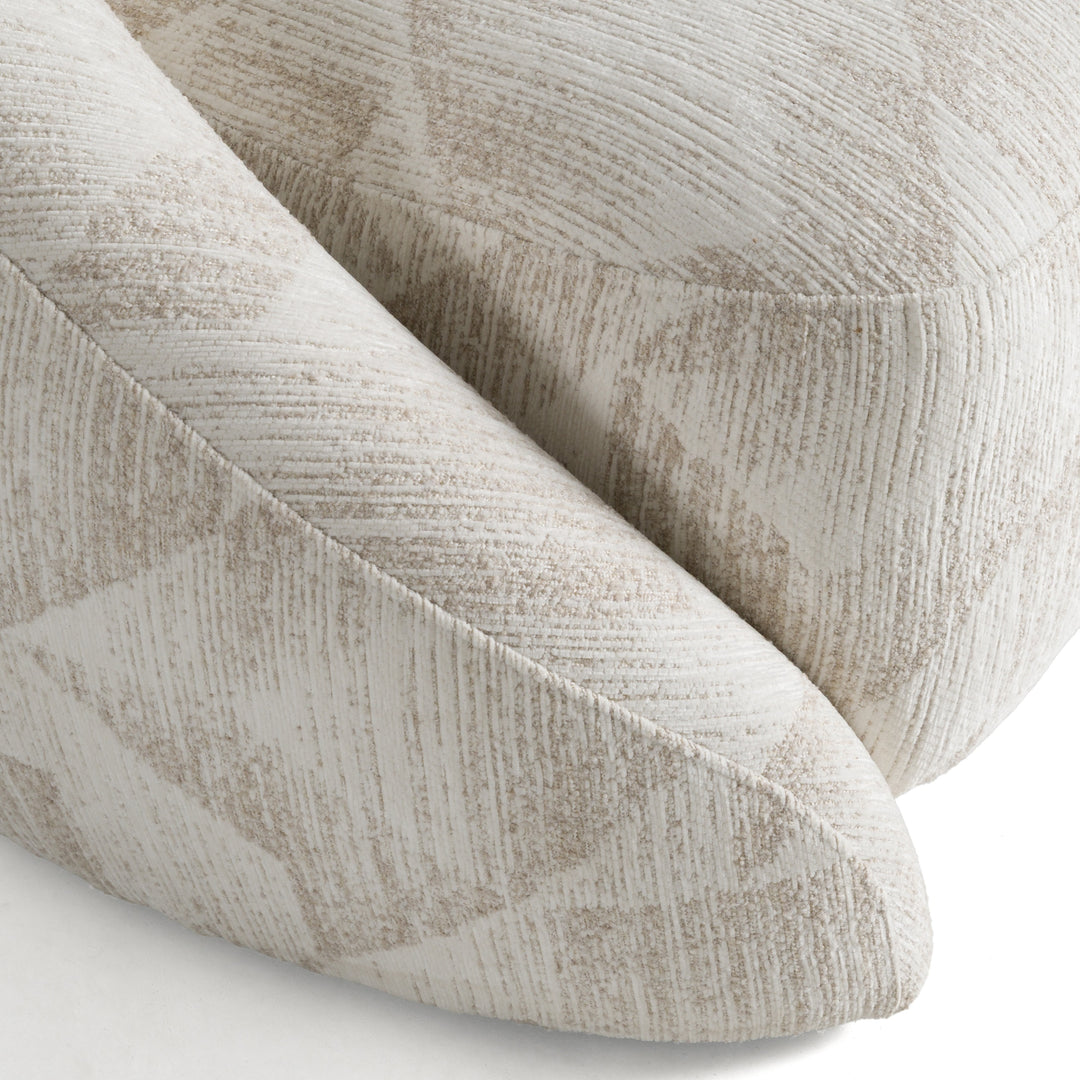 Gentle - Modern Beige Pattern Fabric Accent Chair