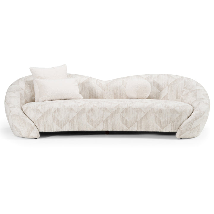 Gentle - Modern Beige Pattern Fabric Sofa